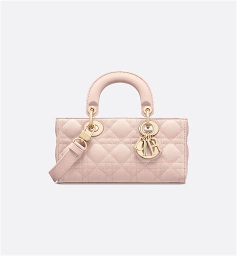 Medium Lady Dior Bag Powder Pink Cannage Lambskin .